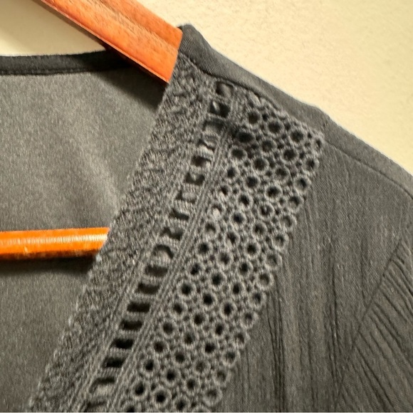 Torrid At The Knee Gauze Blouson Black Skater Dress Size 1x - Picture 9 of 14